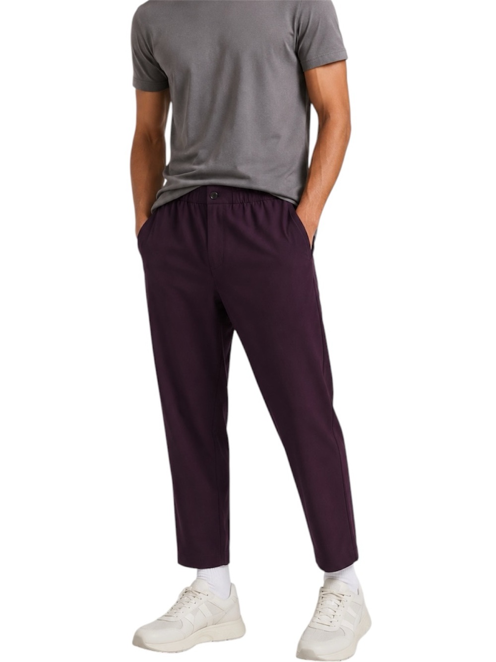 Lululemon Lab Merino Wool Blend Pants 27" Mens 33 Deep Plum